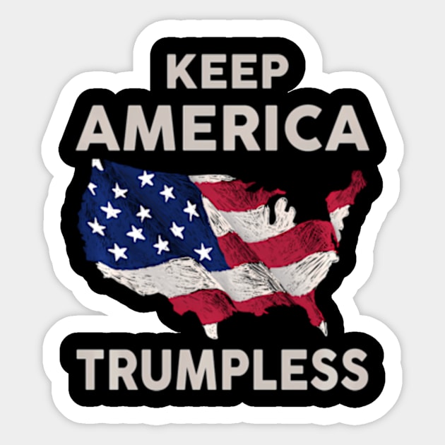 Keep America Trumpless Sticker by lam-san-dan